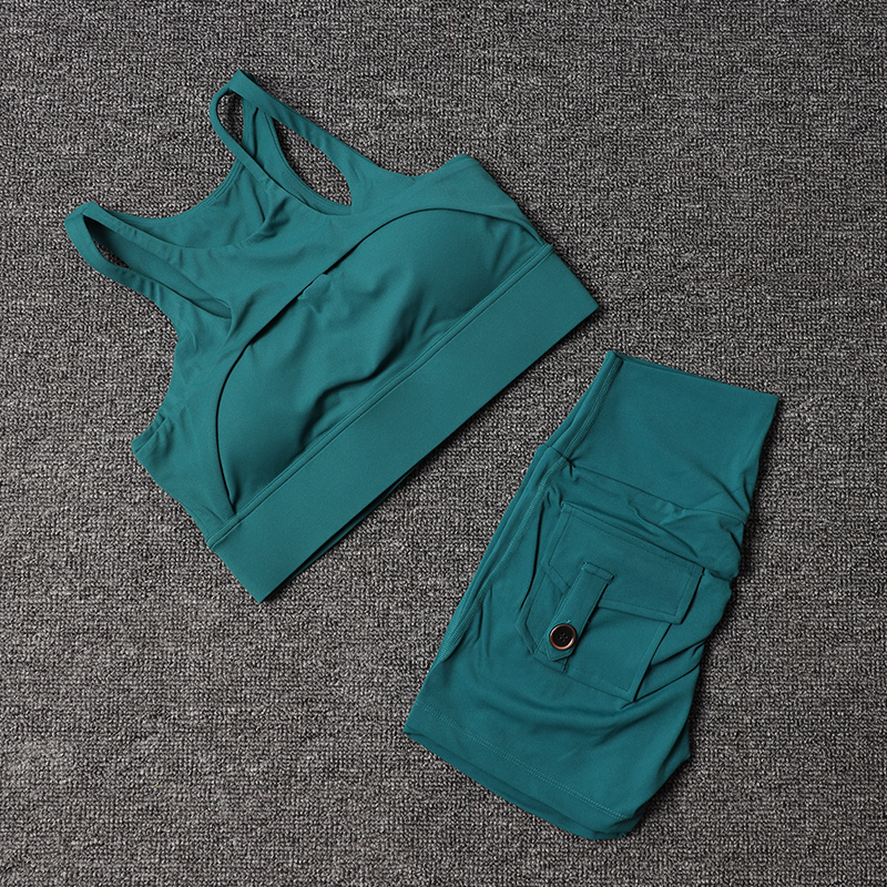 Fitness Shorts Yoga Sets Women - Sports Bra High Impact ulasan dan harga