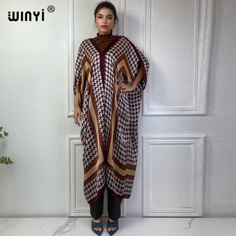 WINYI Summer african V-neck dr - Robe Silk Women ulasan dan harga