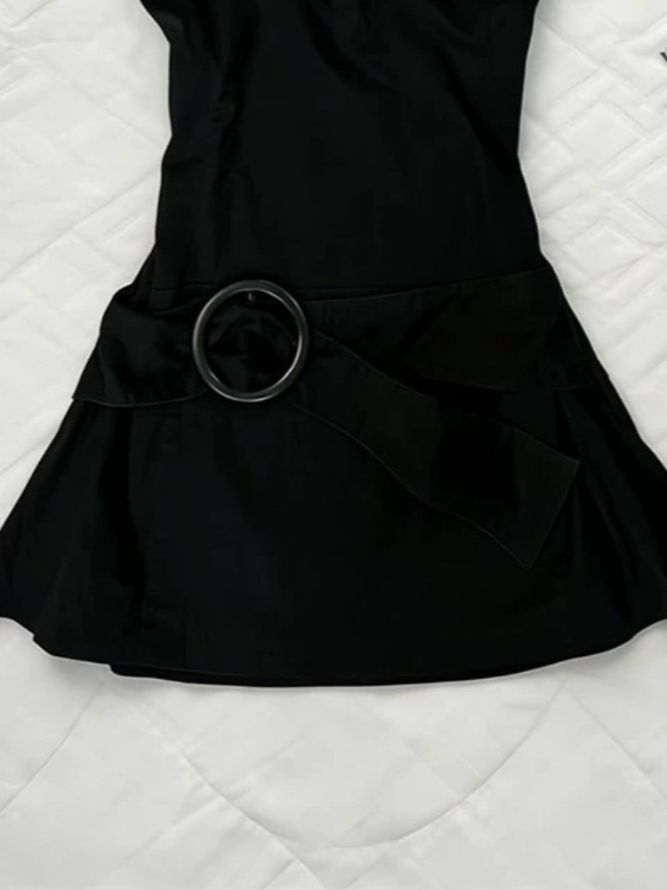 Vintage Style Black Slim Fit P - Corset Waist Cinch ulasan dan harga